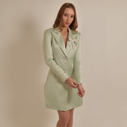 Pastel Green Blazer Dress